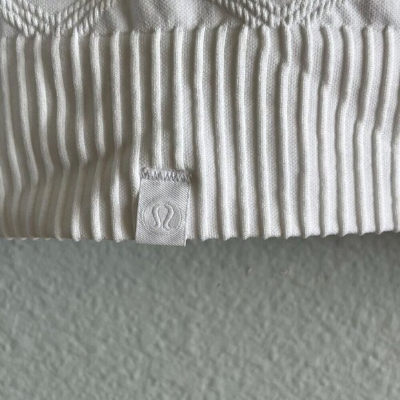 Lululemon Rest Less Pullover Long Sleeve Shirt White Thumb Holes White Pattern 4 - Picture 8 of 8